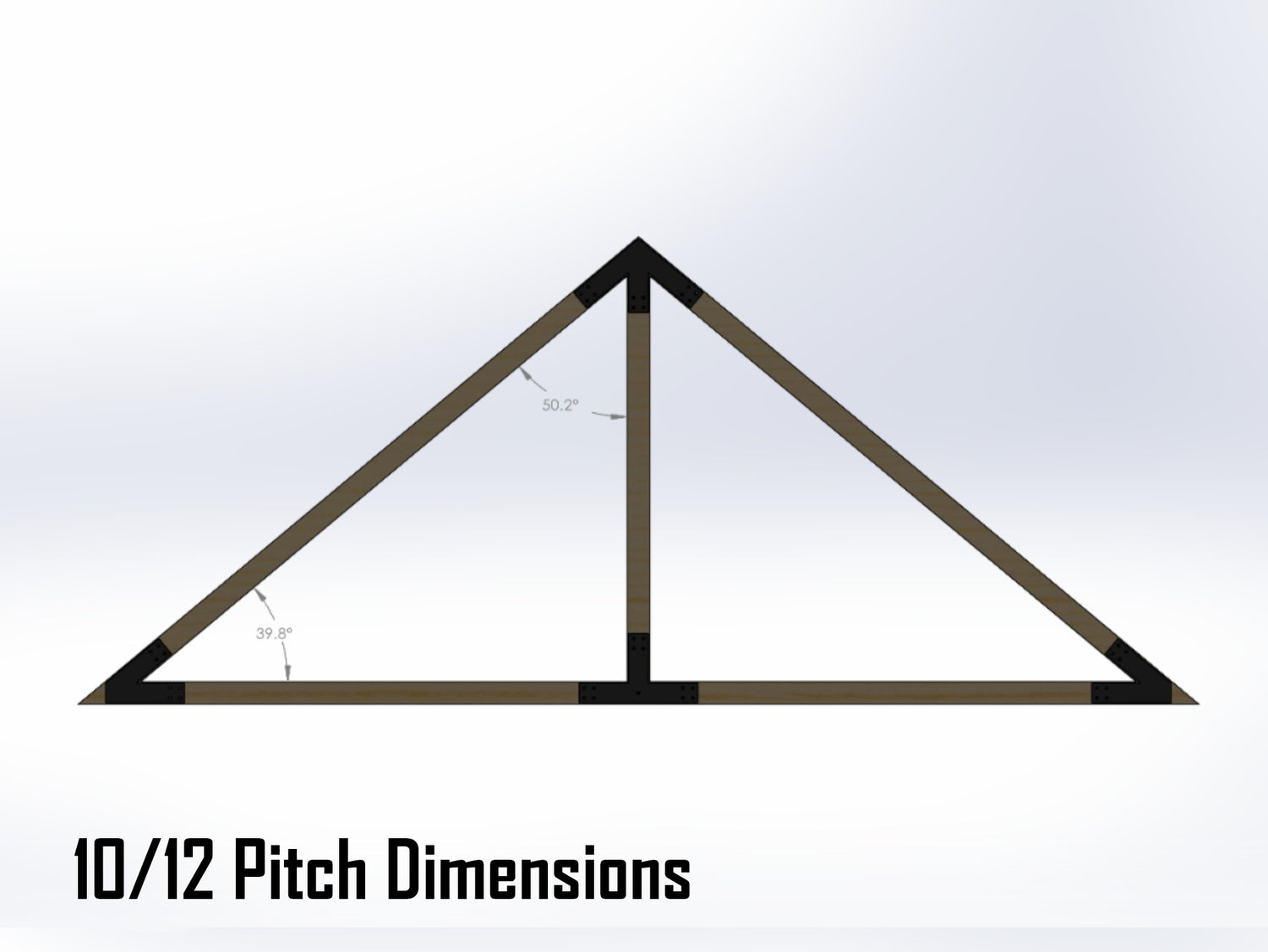 King Truss Industrial Bracket Set, For 4 Inch Lumber - Madison Iron and Wood