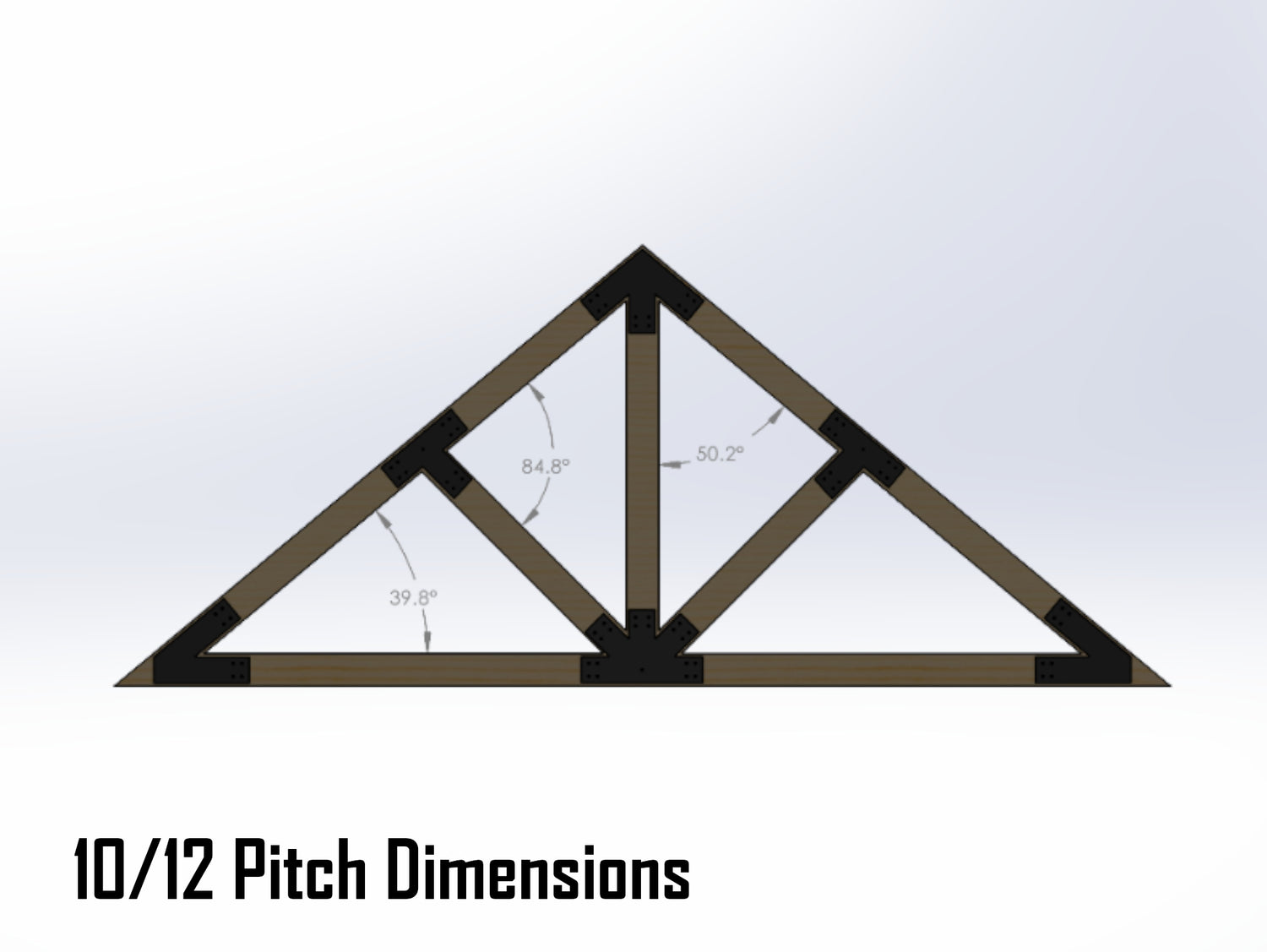 Web Truss Industrial Brackets, For 8 Inch Lumber - Madison Iron and Wood