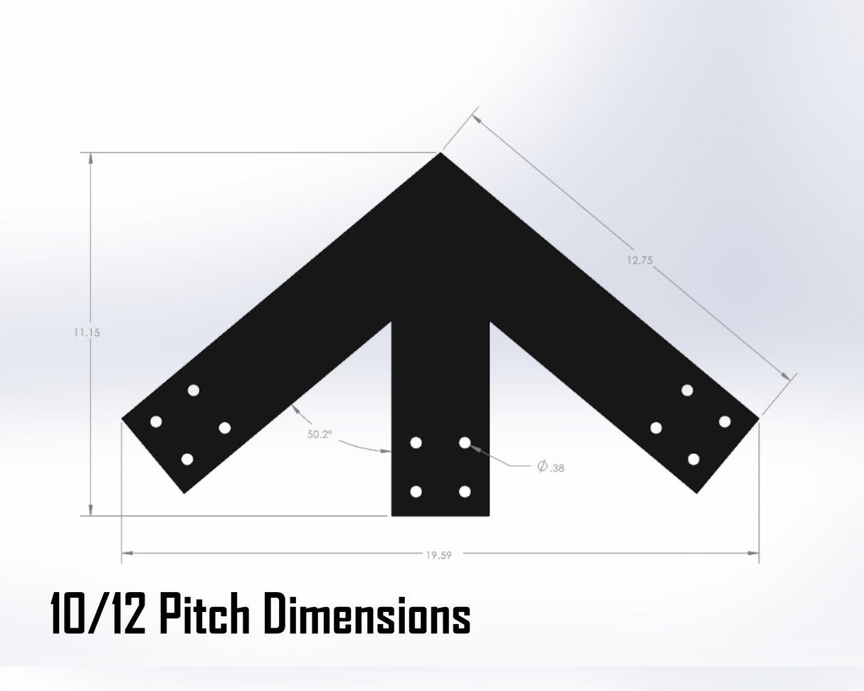 King Truss Industrial Bracket Set, For 4 Inch Lumber - Madison Iron and Wood