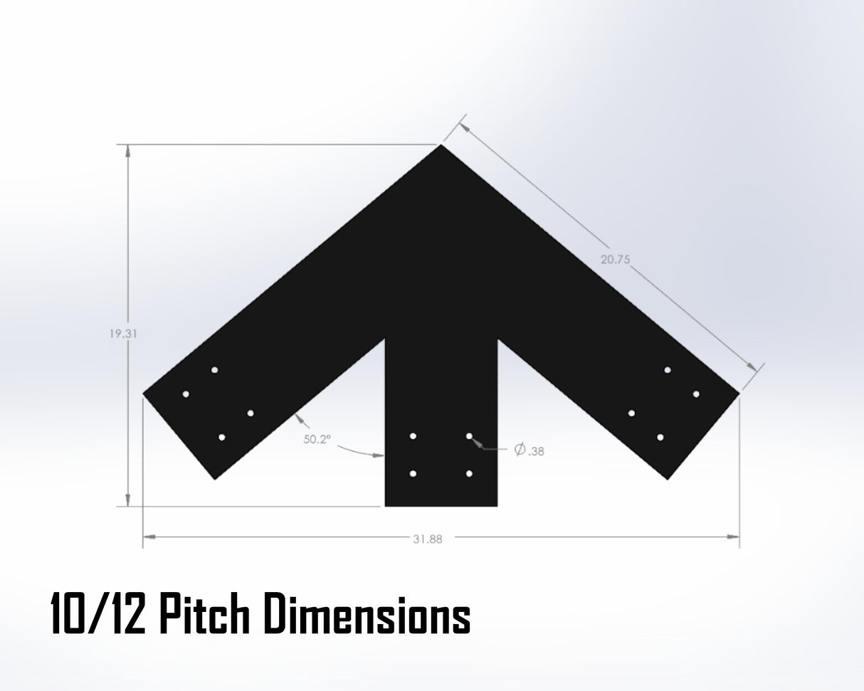 Web Truss Industrial Brackets, For 8 Inch Lumber - Madison Iron and Wood