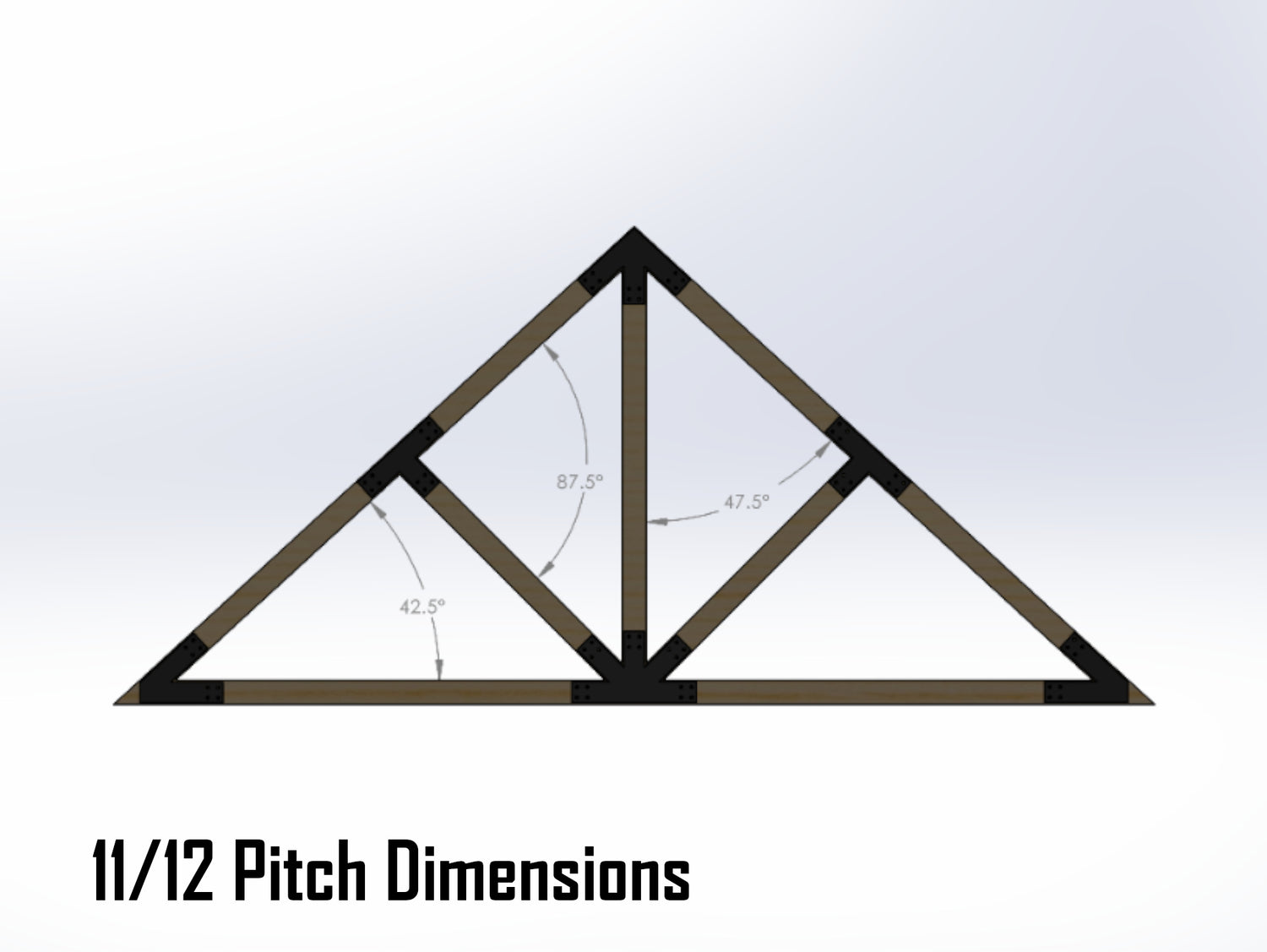 Web Truss Industrial Brackets, For 4 Inch Lumber - Madison Iron and Wood