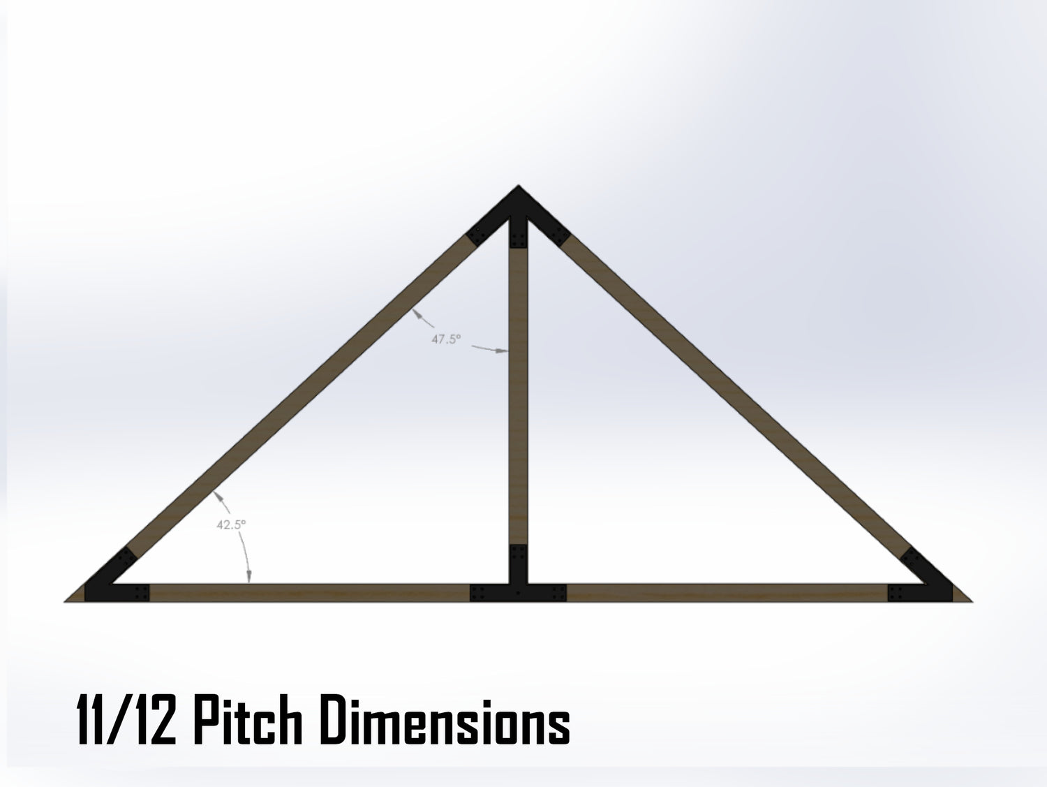 King Truss Industrial Bracket Set, For 4 Inch Lumber - Madison Iron and Wood