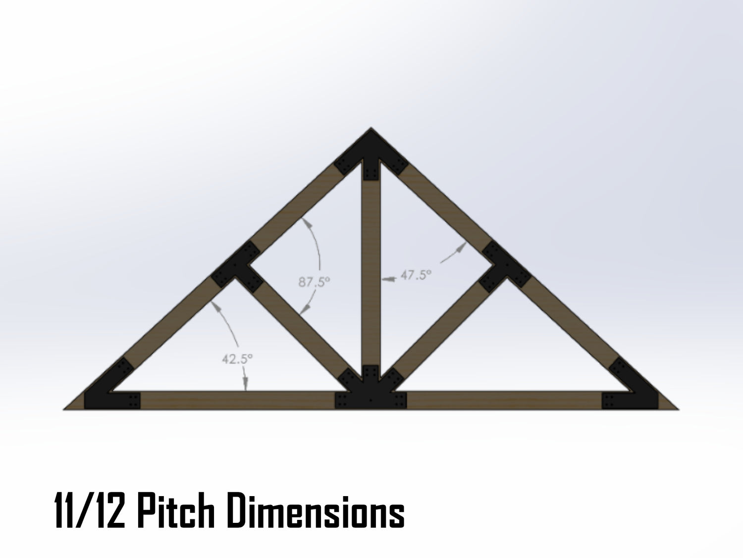 Web Truss Industrial Brackets, For 8 Inch Lumber - Madison Iron and Wood