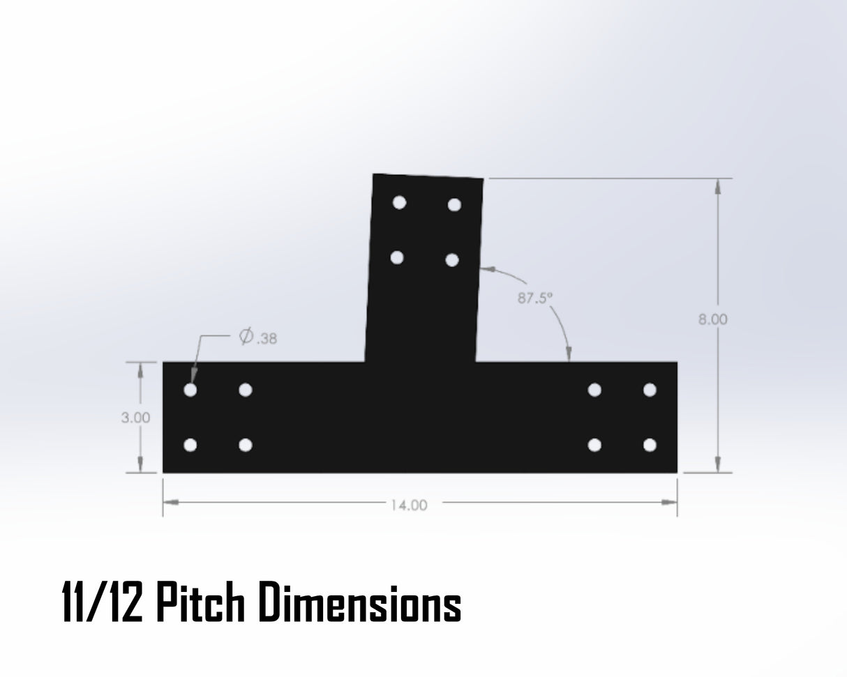 Web Truss Industrial Brackets, For 4 Inch Lumber - Madison Iron and Wood