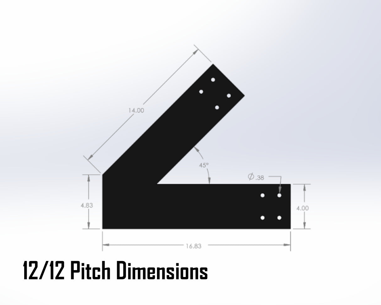 Web Truss Industrial Brackets, For 6 Inch Lumber