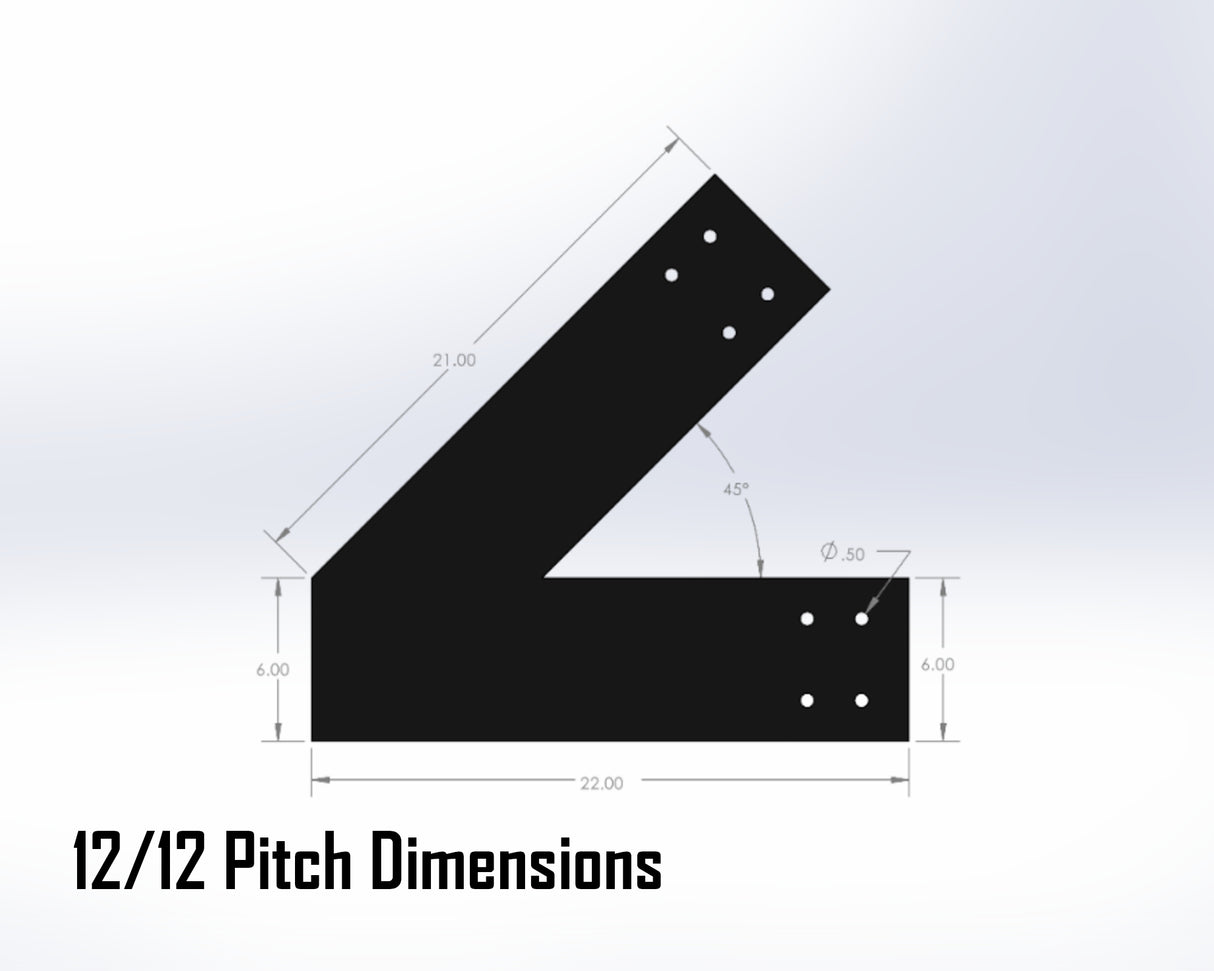 Web Truss Industrial Brackets, For 8 Inch Lumber - Madison Iron and Wood