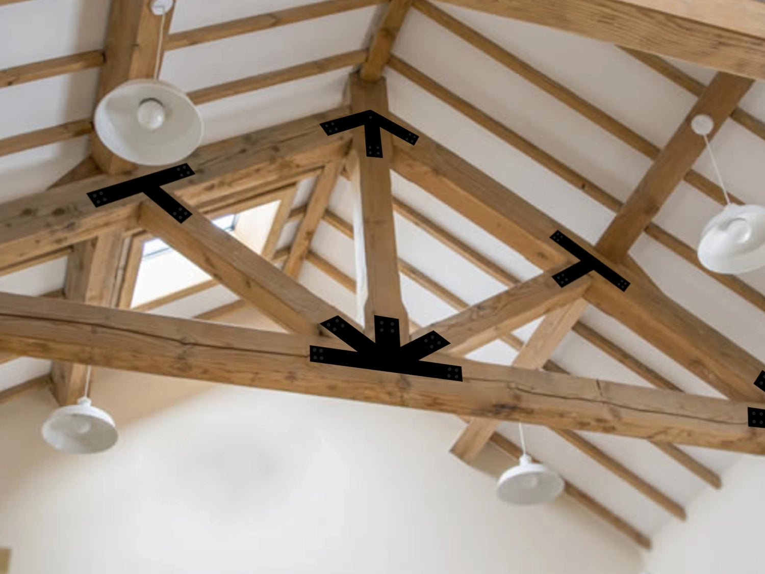 Web Truss Industrial Brackets, For 8 Inch Lumber - Madison Iron and Wood