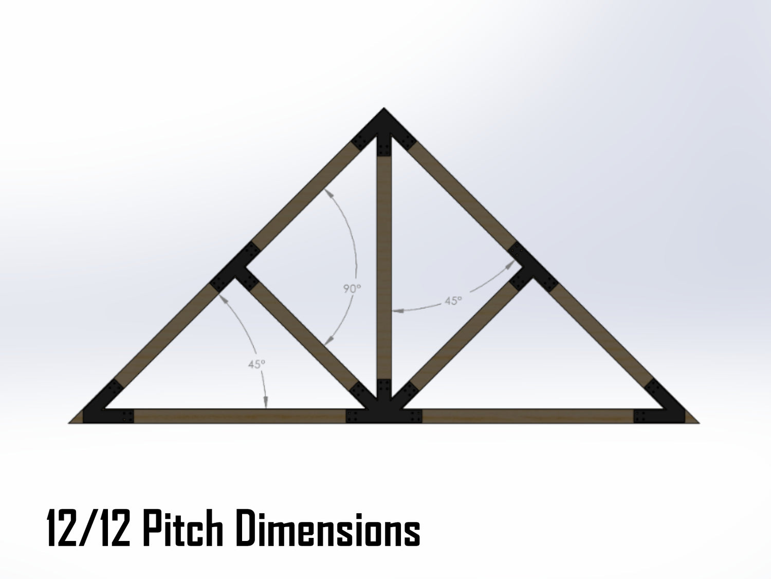 Web Truss Industrial Brackets, For 4 Inch Lumber - Madison Iron and Wood