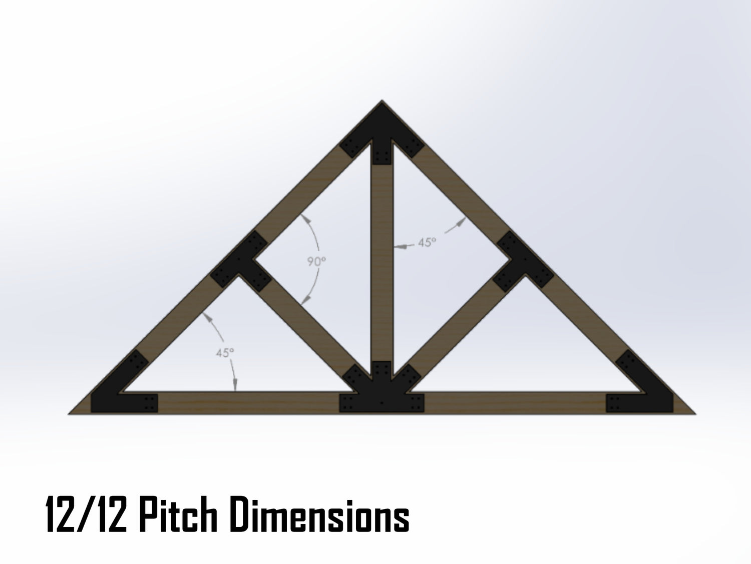 Web Truss Industrial Brackets, For 8 Inch Lumber - Madison Iron and Wood