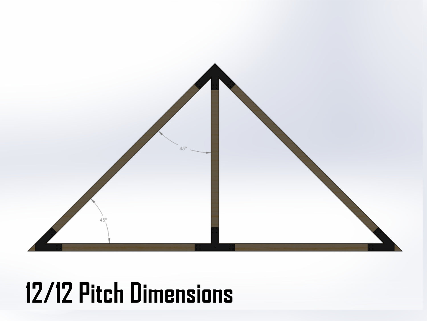King Truss Industrial Bracket Set, For 4 Inch Lumber - Madison Iron and Wood