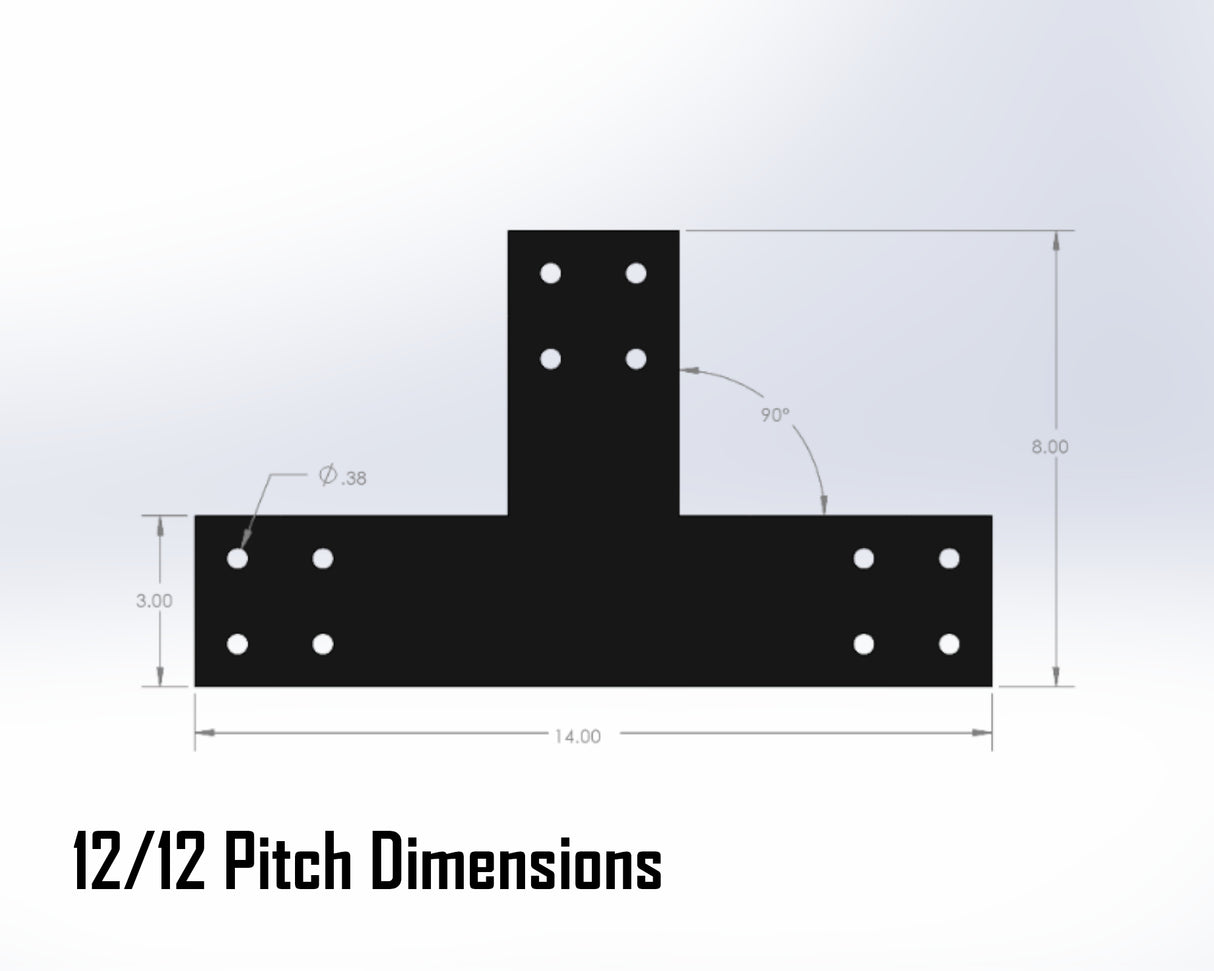 Web Truss Industrial Brackets, For 4 Inch Lumber - Madison Iron and Wood