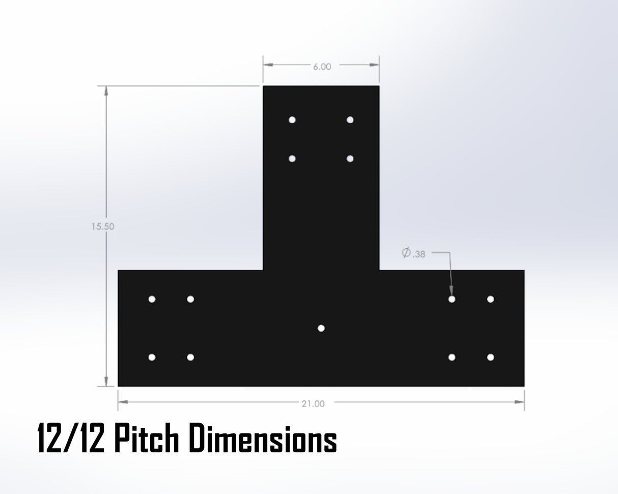 Web Truss Industrial Brackets, For 8 Inch Lumber