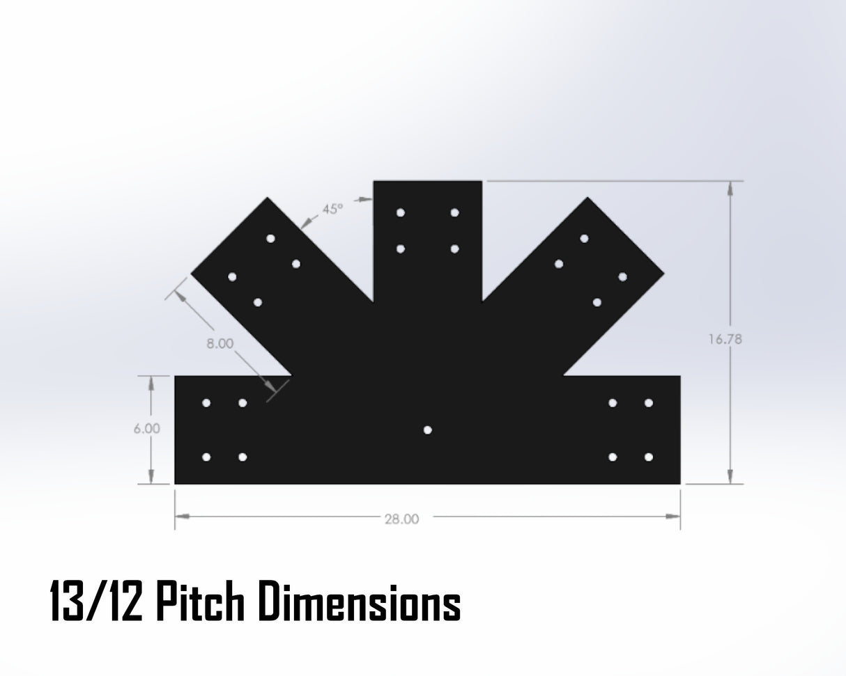 Web Truss Industrial Brackets, For 8 Inch Lumber - Madison Iron and Wood