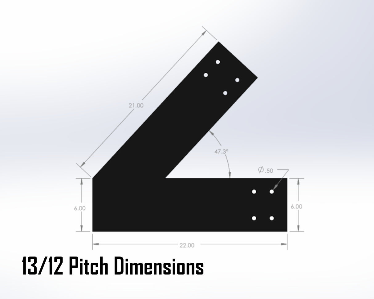 Web Truss Industrial Brackets, For 8 Inch Lumber - Madison Iron and Wood