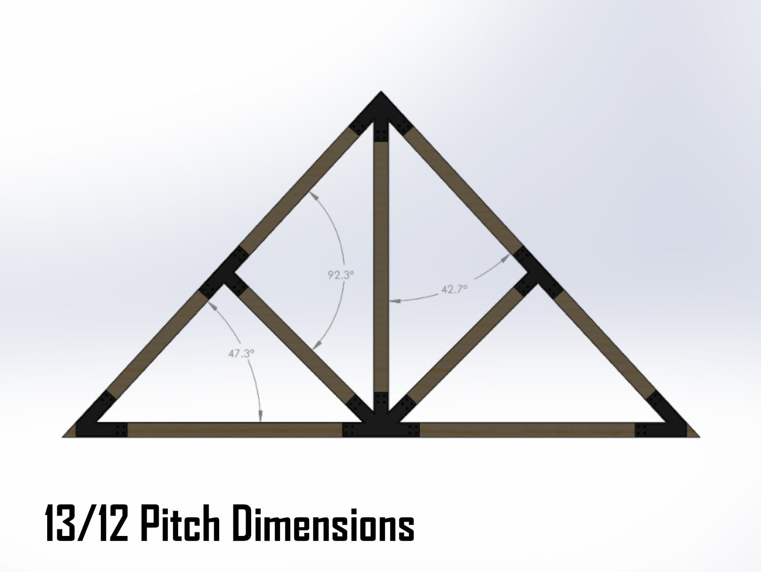 Web Truss Industrial Brackets, For 4 Inch Lumber - Madison Iron and Wood