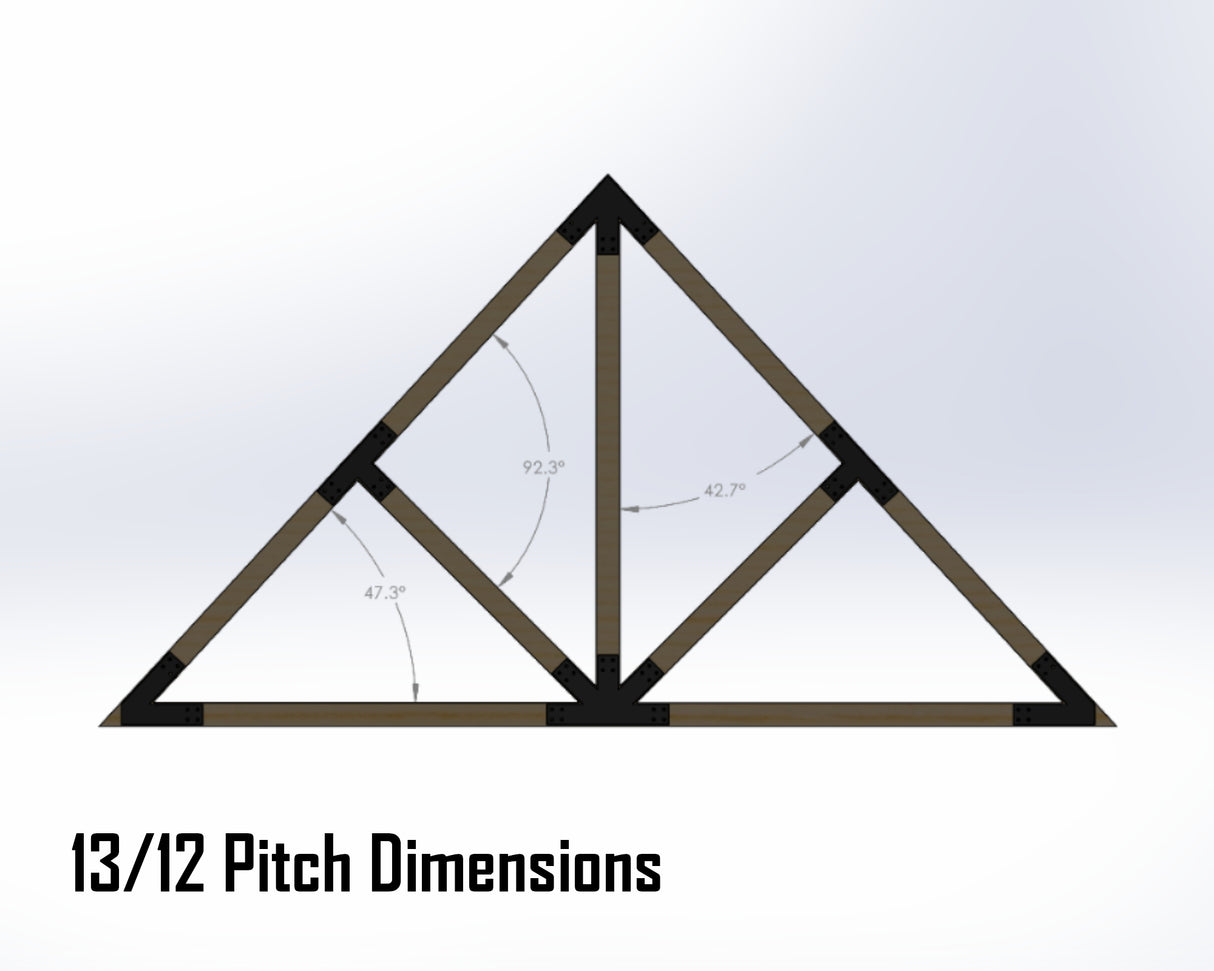 Web Truss Industrial Brackets, For 4 Inch Lumber - Madison Iron and Wood