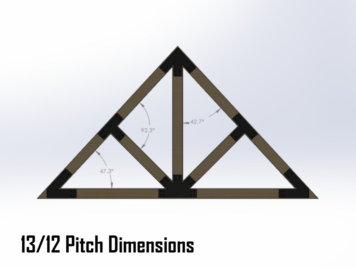 Web Truss Industrial Brackets, For 8 Inch Lumber - Madison Iron and Wood