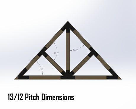 Web Truss Industrial Brackets, For 8 Inch Lumber - Madison Iron and Wood