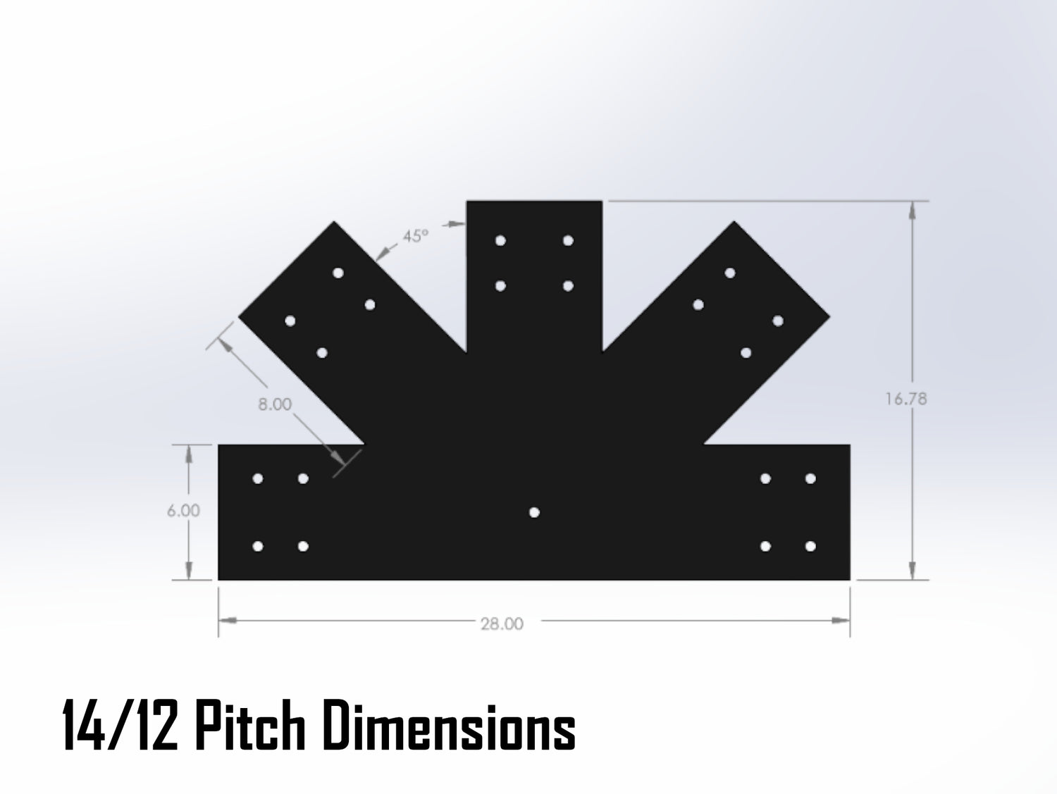 Web Truss Industrial Brackets, For 8 Inch Lumber - Madison Iron and Wood