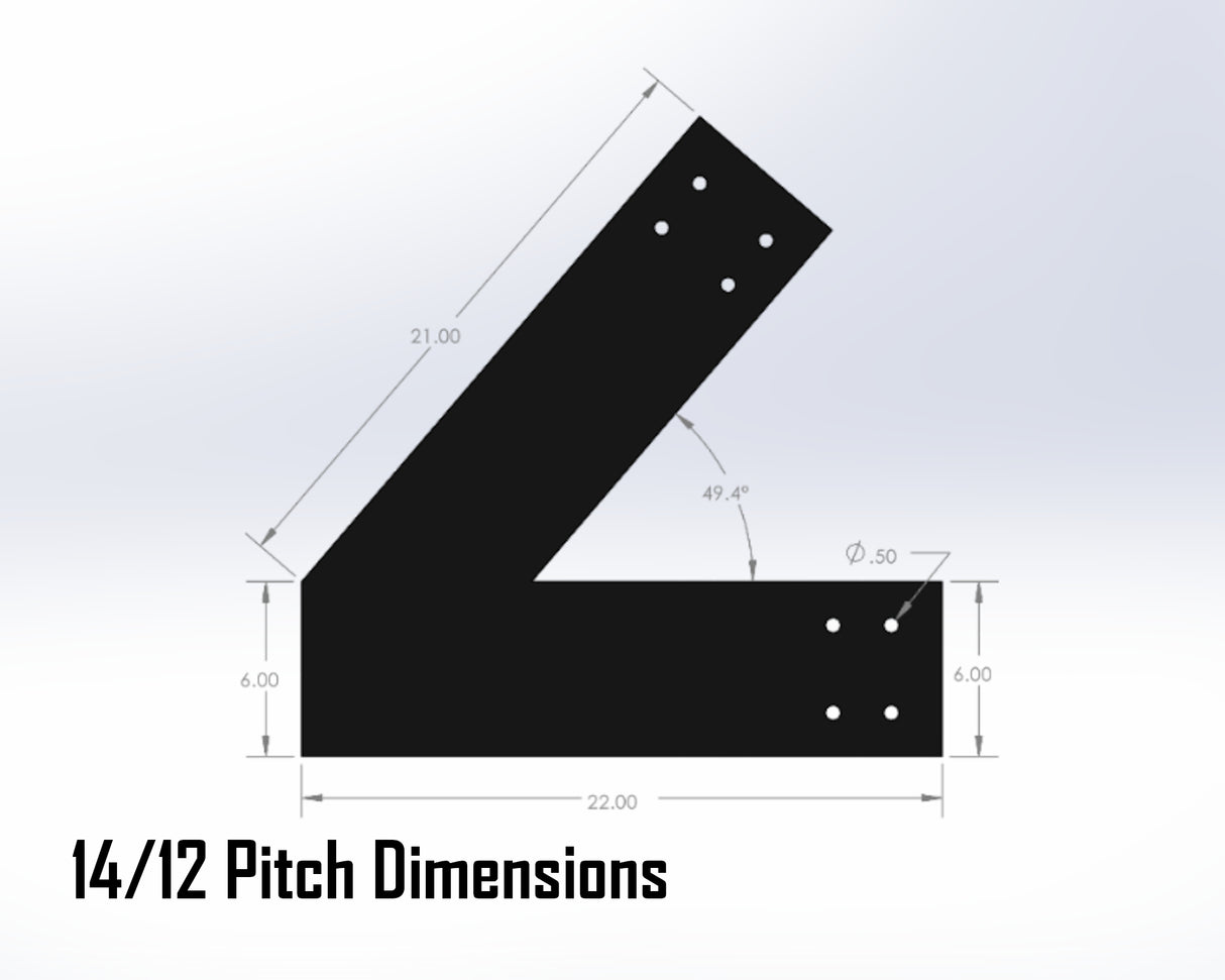 Web Truss Industrial Brackets, For 8 Inch Lumber - Madison Iron and Wood