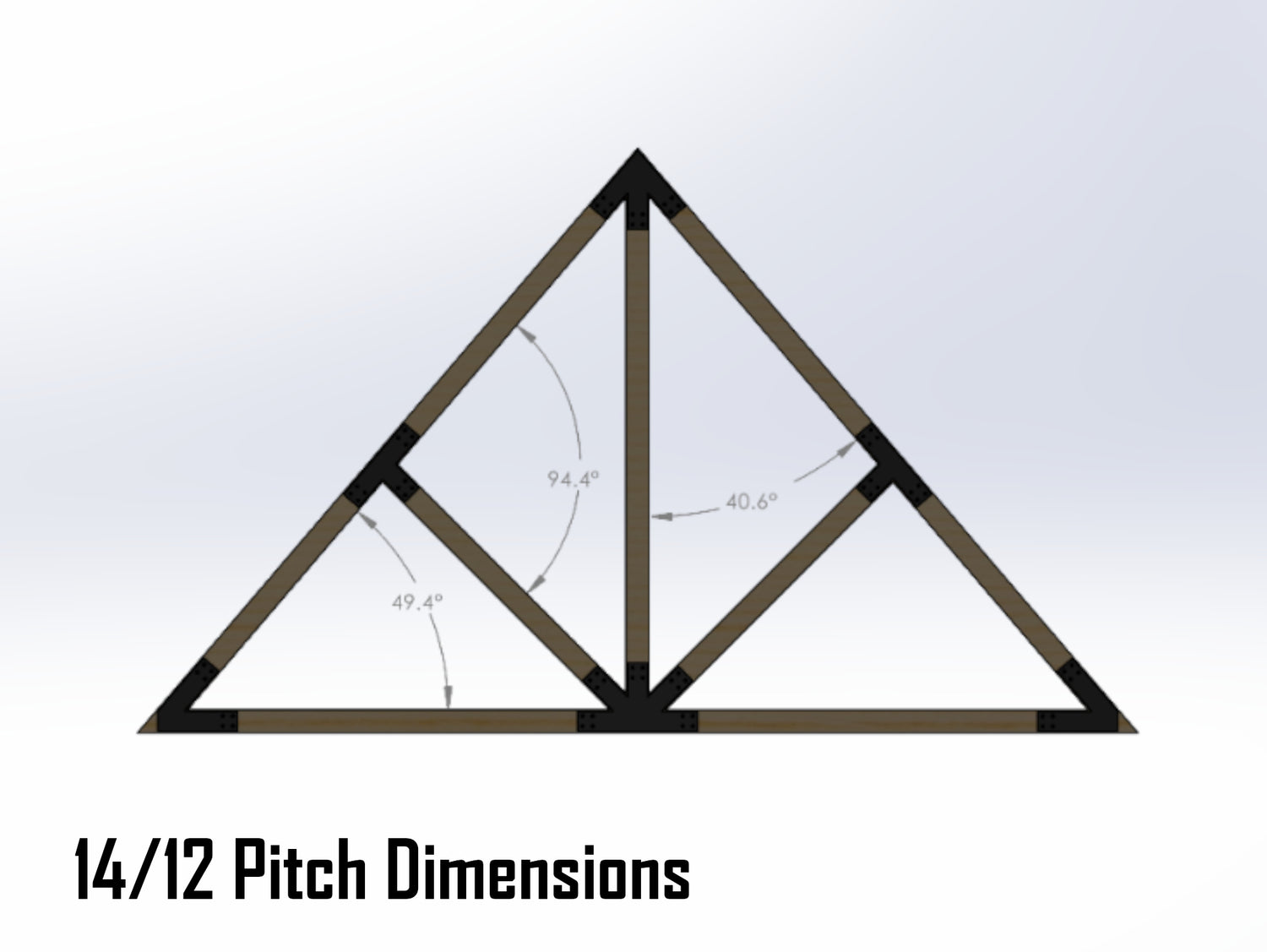 Web Truss Industrial Brackets, For 4 Inch Lumber - Madison Iron and Wood
