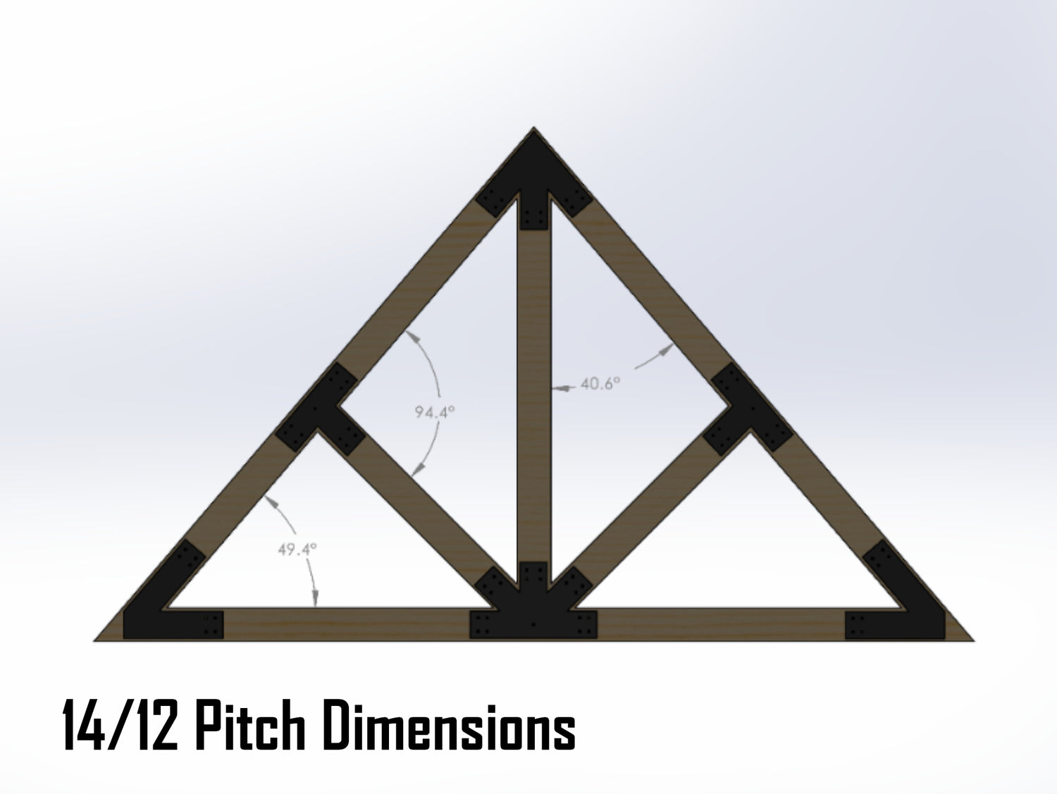 Web Truss Industrial Brackets, For 8 Inch Lumber - Madison Iron and Wood