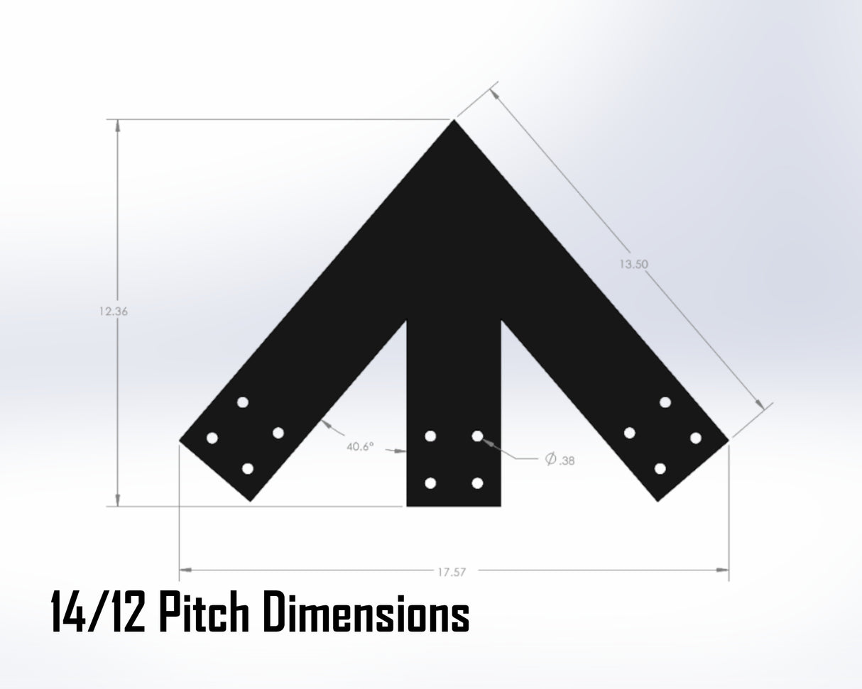 King Truss Industrial Bracket Set, For 4 Inch Lumber - Madison Iron and Wood