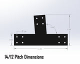 Web Truss Industrial Brackets, For 4 Inch Lumber - Madison Iron and Wood