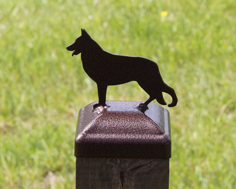 True Size 6x6 Post Cap with Dog or Cat Finial Choice - Madison Iron and Wood