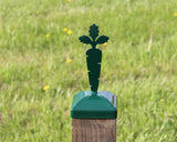 True Size 6x6 Post Cap with Plants and Insects Finial Choice - Madison Iron and Wood