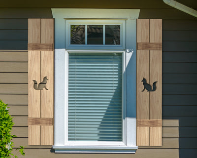 Wooden Window Shutter - Fox Design