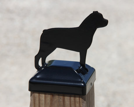 True Size 6x6 Post Cap with Dog or Cat Finial Choice - Madison Iron and Wood