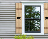 Wooden Window Shutter - Bear Design - Madison Iron and Wood