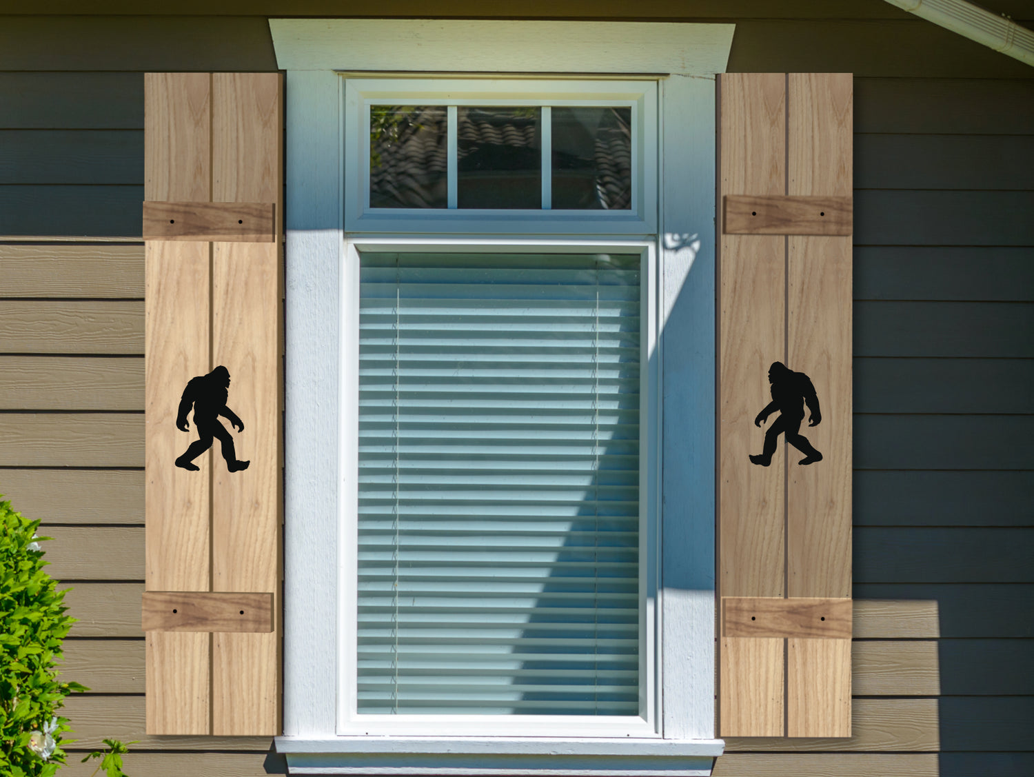 Wooden Window Shutter - Big Foot Design - Madison Iron and Wood