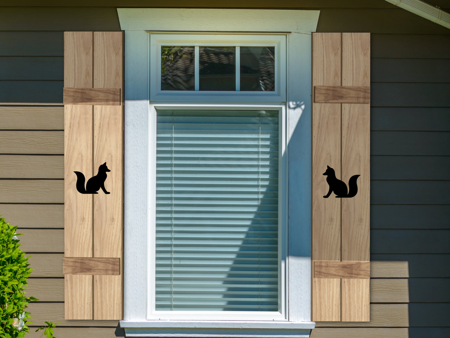 Wooden Window Shutter - Fox Design - Madison Iron and Wood