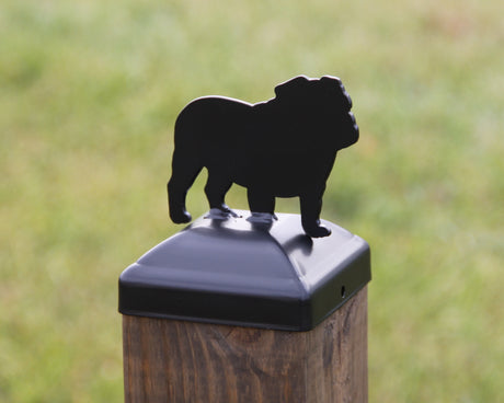 True Size 6x6 Post Cap with Dog or Cat Finial Choice - Madison Iron and Wood