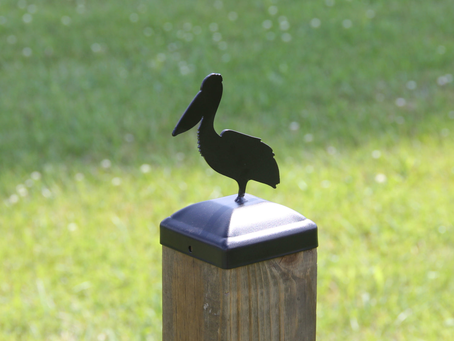 True Size 6x6 Post Cap with Birds and the Bees Finial Choice - Madison Iron and Wood