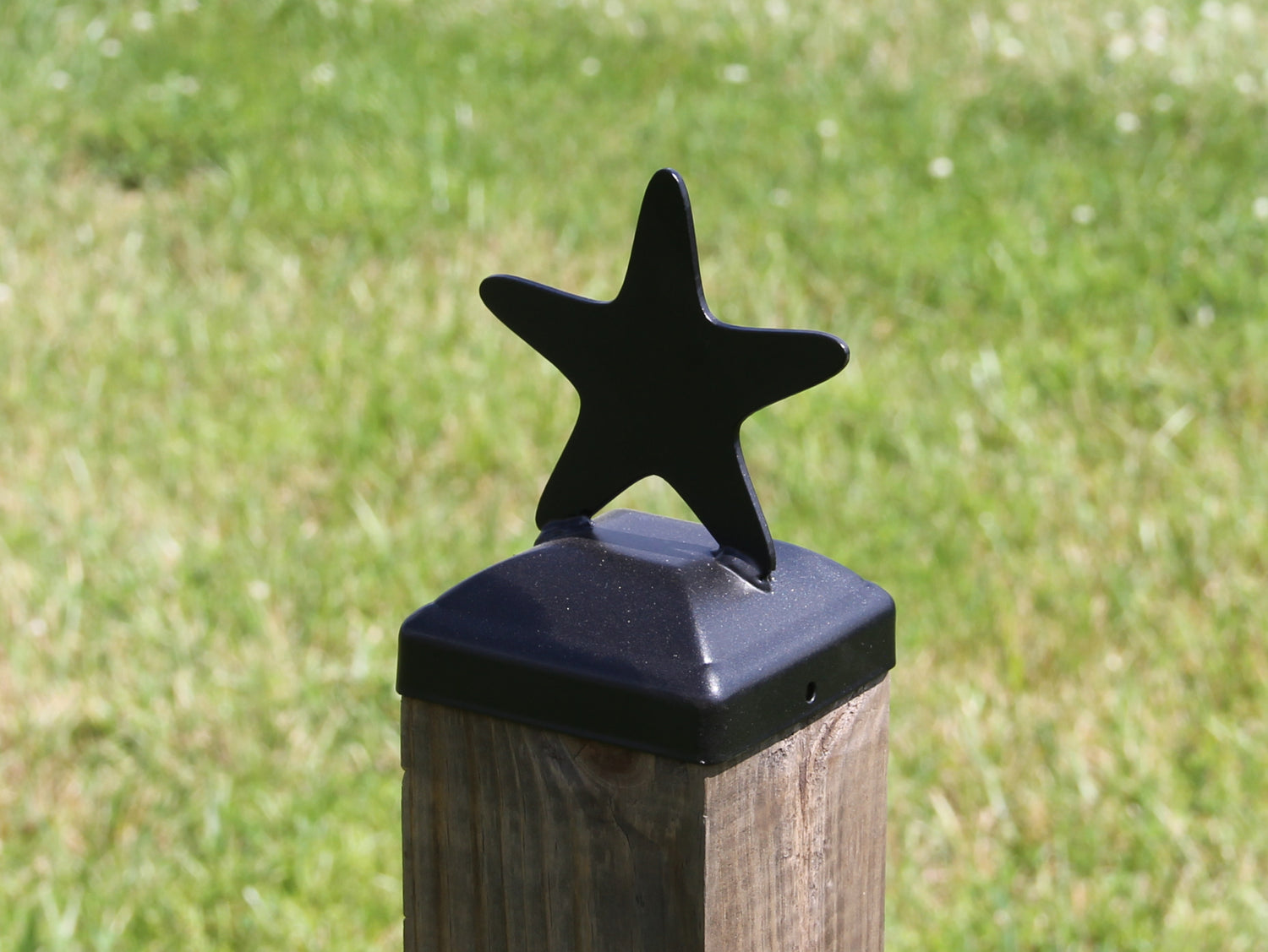 True Size 6x6 Post Cap with Nautical Finial Choice - Madison Iron and Wood