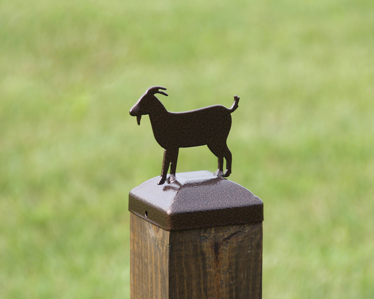 True Size 6x6 Post Cap on the Farm Finial Choice - Madison Iron and Wood