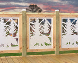 24"x30" - Bear Landscape Fence/Gate Panel Insert - Madison Iron and Wood