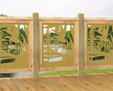 24"x30" - Crane Pond Fence/Gate Panel Insert - Madison Iron and Wood