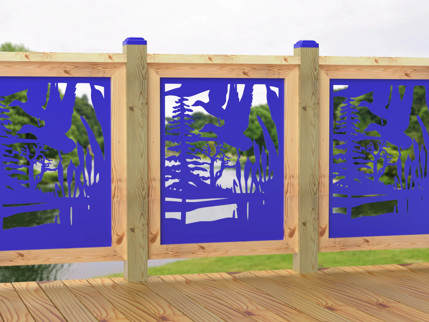 24"x30" - Crane Pond Fence/Gate Panel Insert - Madison Iron and Wood