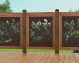 24"x30" - Floral Design Fence/Gate Panel Insert - Madison Iron and Wood