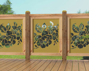 24"x30" - Floral Design Fence/Gate Panel Insert - Madison Iron and Wood