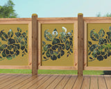 24"x30" - Floral Design Fence/Gate Panel Insert - Madison Iron and Wood
