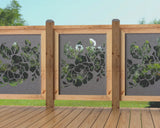 24"x30" - Floral Design Fence/Gate Panel Insert - Madison Iron and Wood