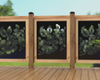 24"x30" - Floral Design Fence/Gate Panel Insert - Madison Iron and Wood
