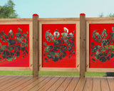24"x30" - Floral Design Fence/Gate Panel Insert - Madison Iron and Wood