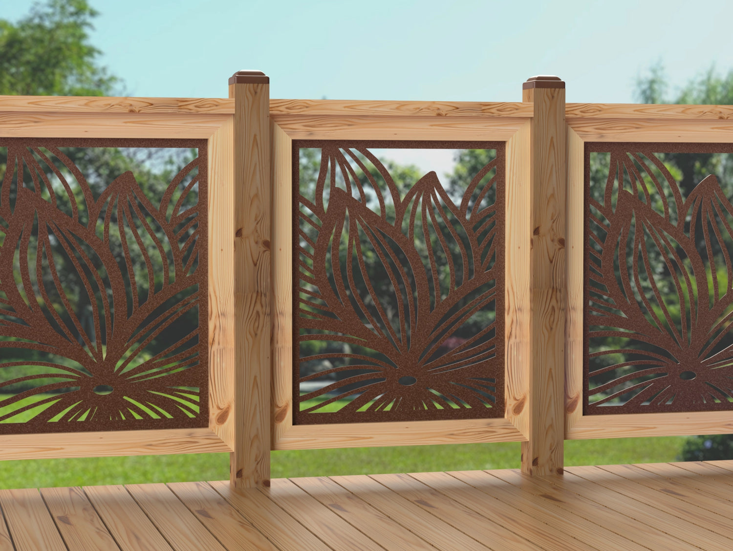 24"x30" - Garden Flower Fence/Gate Panel Insert - Madison Iron and Wood