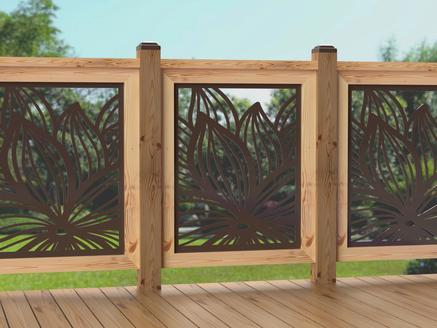 24"x30" - Garden Flower Fence/Gate Panel Insert - Madison Iron and Wood